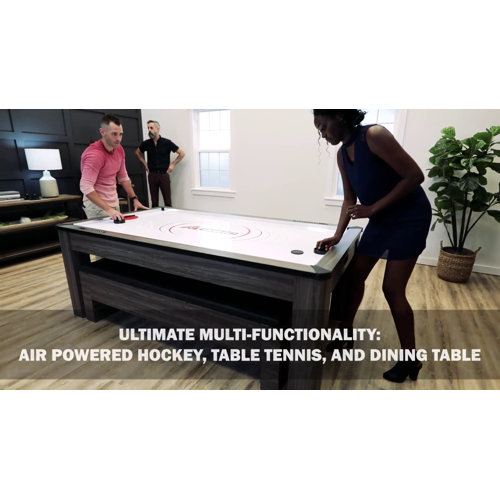 American Legend Hampton 7' 3 in 1 Air Hockey, Dining, and Table Tennis
